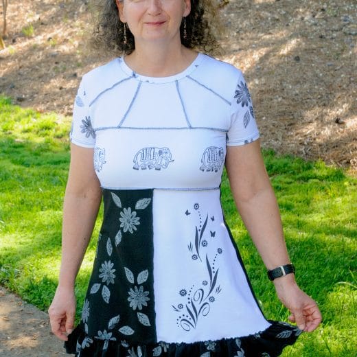 Uniquely yours 🌸🐘 Celebrate artistry and style with this handmade patchwork tunic!