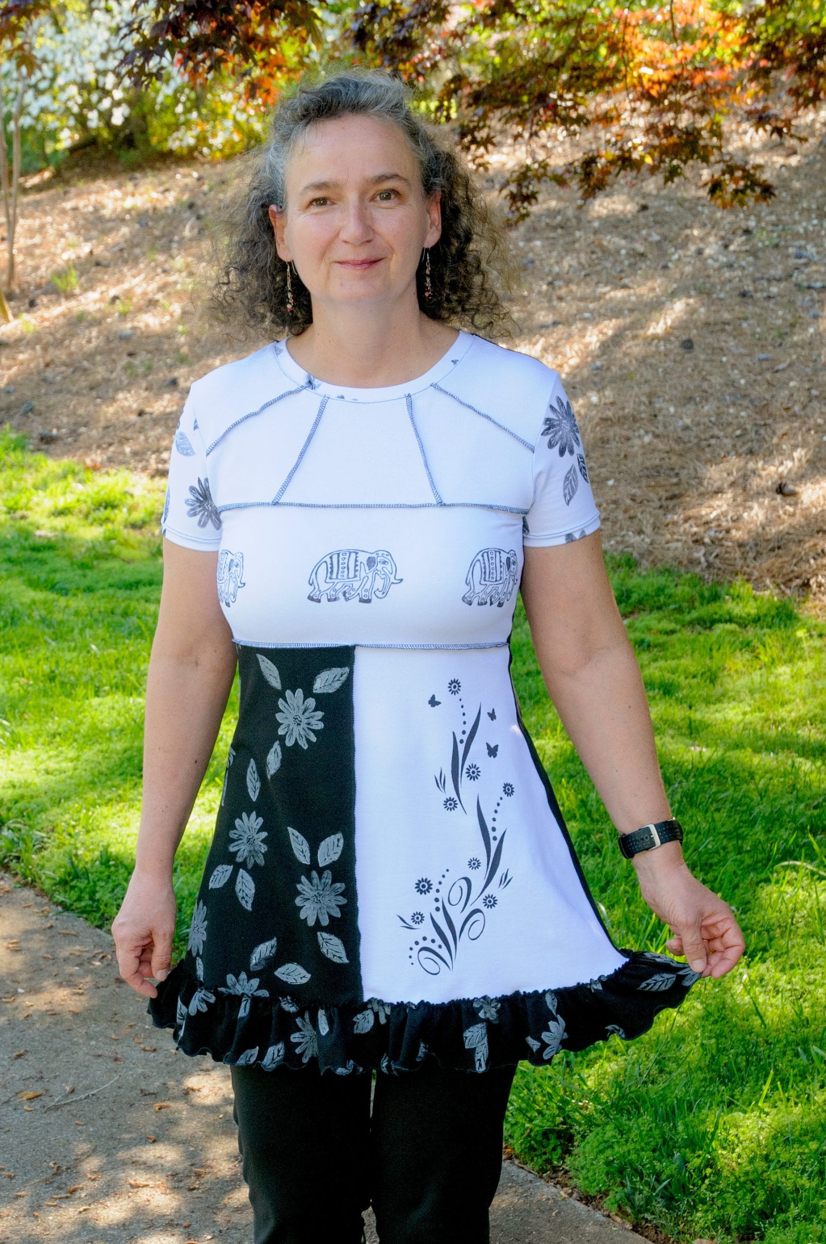 Uniquely yours 🌸🐘 Celebrate artistry and style with this handmade patchwork tunic!