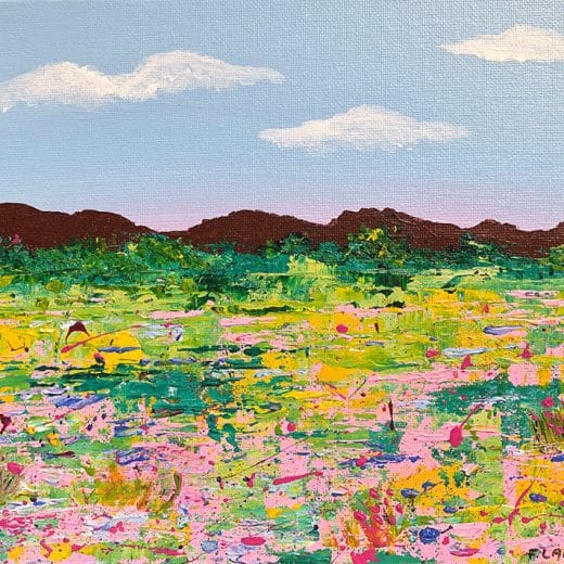 Original impressionist abstract landscape painting