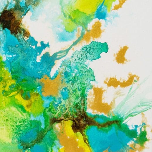Small acrylic abstract painting on watercolor paper size 5" x 7"
