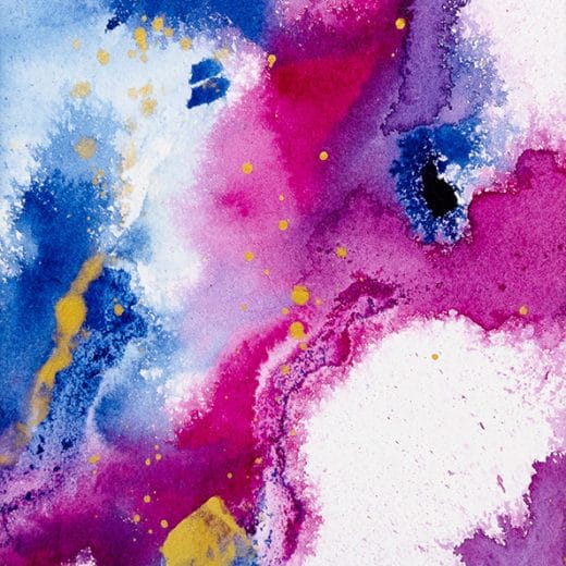 Original abstract acrylic painting on watercolor paper