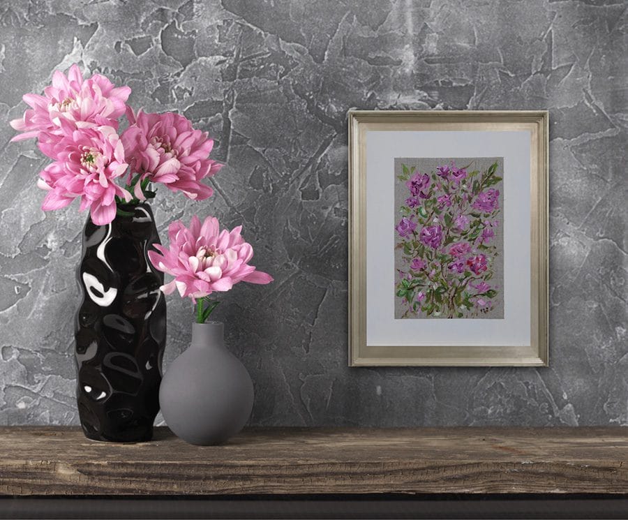 Wild Roses - 9" x 12" - Image 3