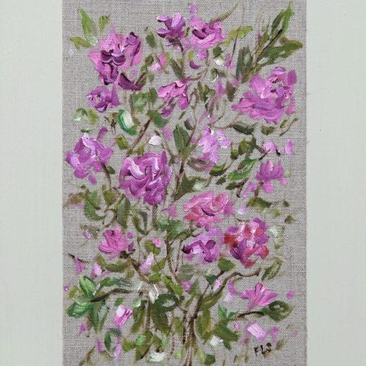 Add a touch of beauty to your home with this stunning floral oil painting on linen. Hand painted and framed, this original artwork is a true masterpiece.