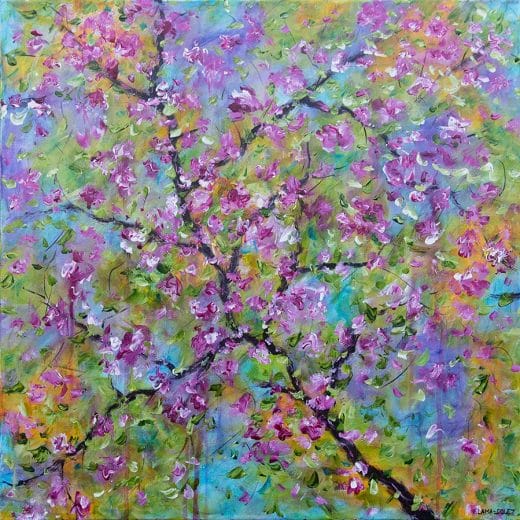 Sunset on Spring Blossoms - 20" x 20"