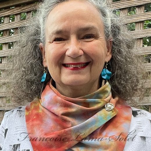 Women fall handmade and ice dyed button neck scarf.