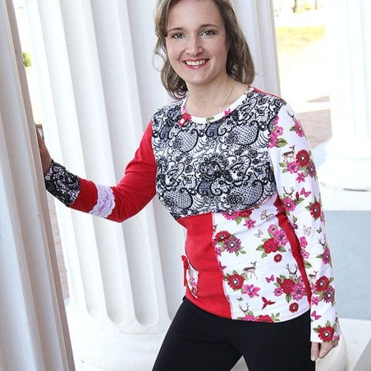Step up your style game with our handmade women's floral patchwork long sleeve t-shirt. Unique, comfortable, and designed to impress. Get yours now!