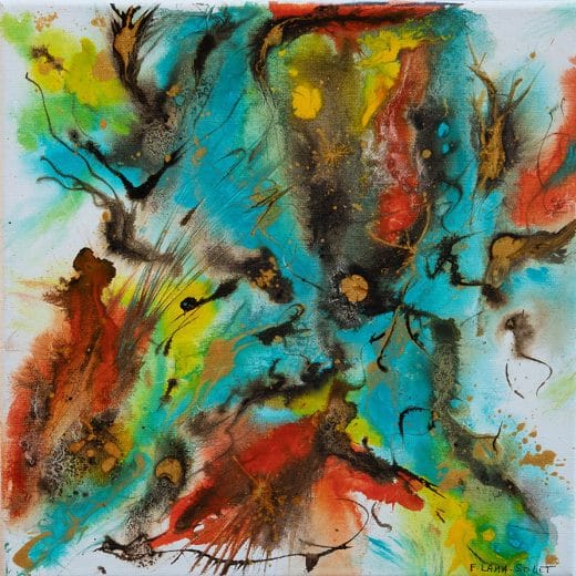Original abstract painting size 10"x10"