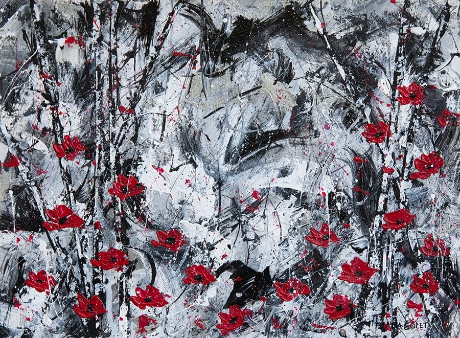 Poppies In The Forest - 8" x 10"