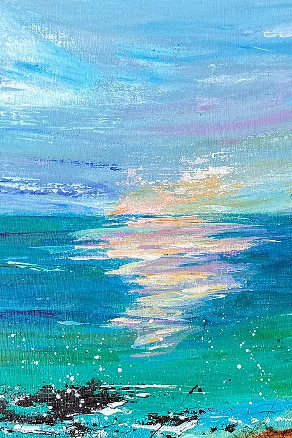 Ocean Trail #4 - 8" x 8" - Image 3