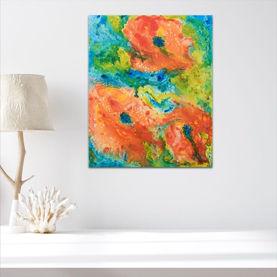 Ocean Poppies - 16" x 20" - Image 2