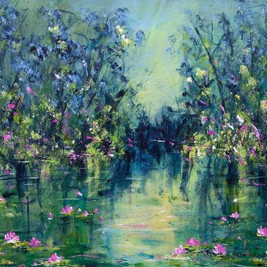 Nénuphars au Clair de Lune - 16" x 20"