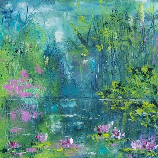 Lily Pond - 8" x 8"