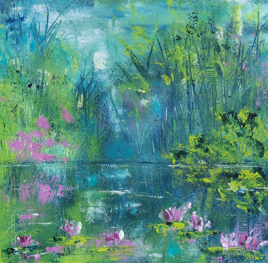 Lily Pond - 8" x 8"