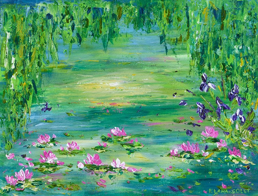 Lily Pond - 8" x 10"