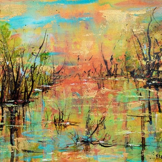 Golden Hour on the Marshes #1 - 8" x 10"