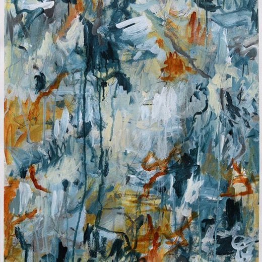 Original expressionist contemporary painting on watercolor paper