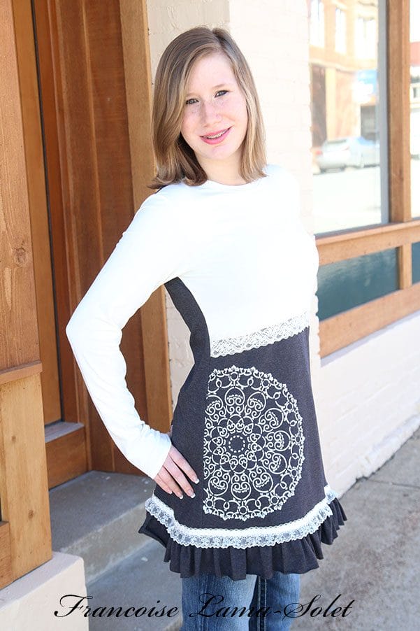 Comfortable and Feminine Long Sleeve A-Line Tunic Short Dress - Francoise  Lama-Solet Fine Art