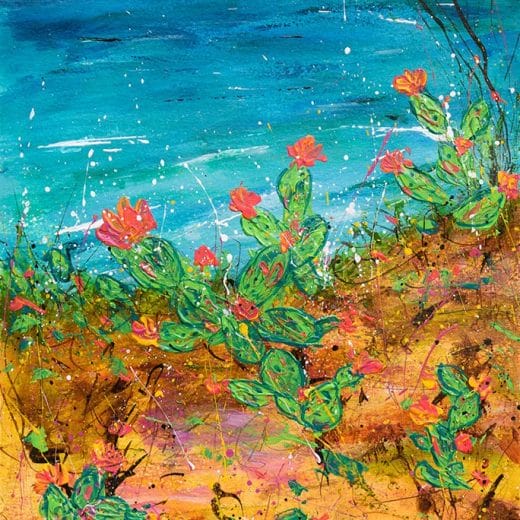 Cactus Blooms on Ocean Trail #3 - 8" x 10"