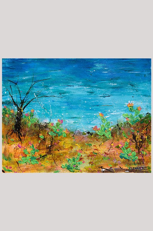 Cactus Blooms on Ocean Trail #2 - 8" x 10" - Image 4