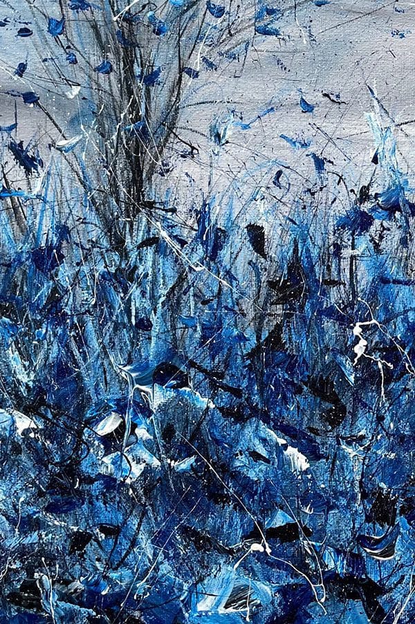 Transform your space with this captivating Blue wildflowers painting. Enjoy the calming energy of this beautiful landscape artwork today!