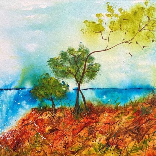 Original seascape painting inspired by Torrey Pines, California