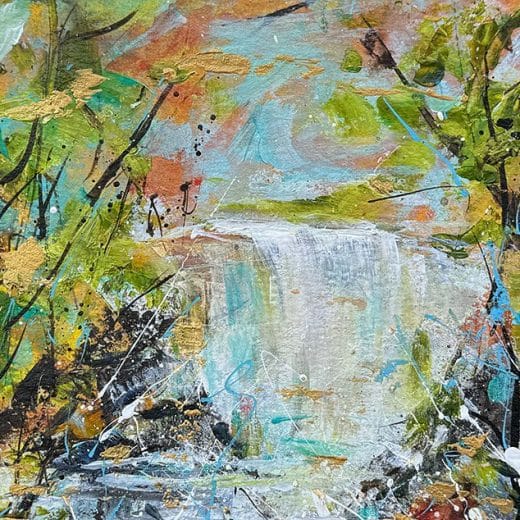 Waterfall in the Fall #1 - 5" x 7"