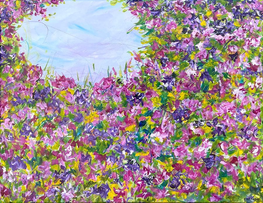 Impressionist floral painting