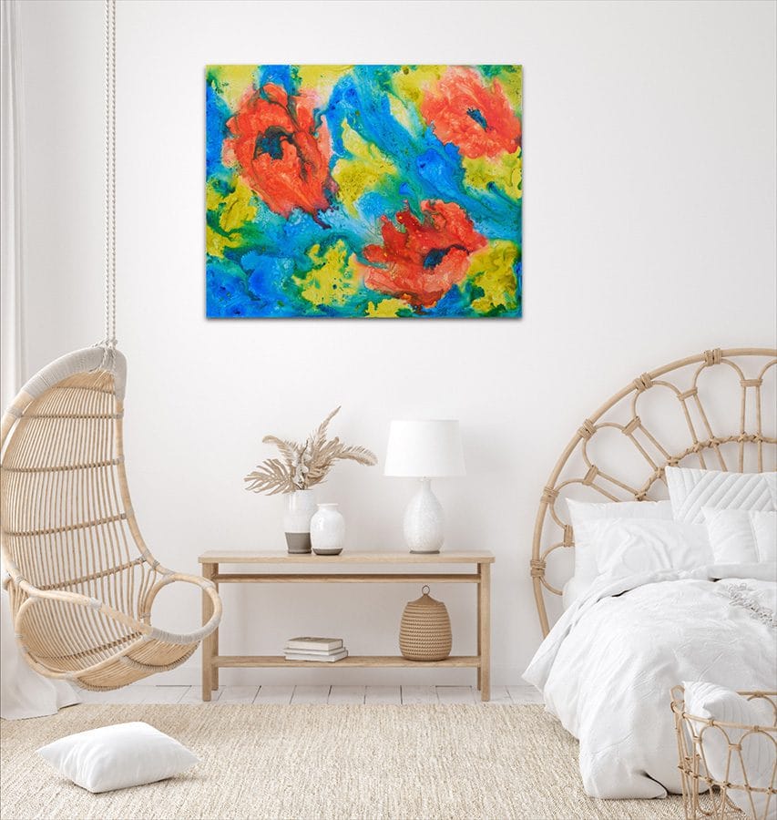 Ocean Poppies - 30" x 40" - Image 3