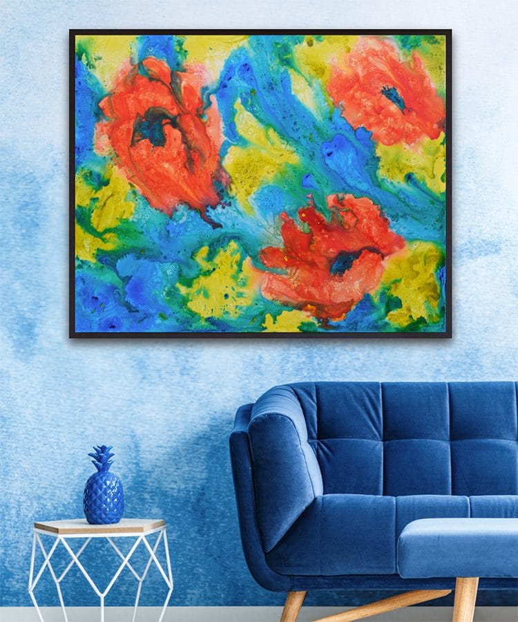 Ocean Poppies - 30" x 40" - Image 2
