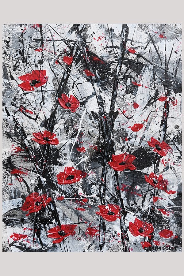 Poppies in the Forest #1 - 8" x 10" - Image 4