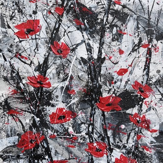 Poppies in the Forest #1 - 8" x 10"