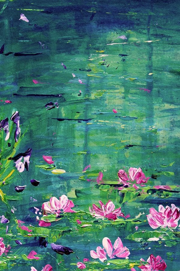 Irises by the Lily Pond - 8" x 10" - Image 3