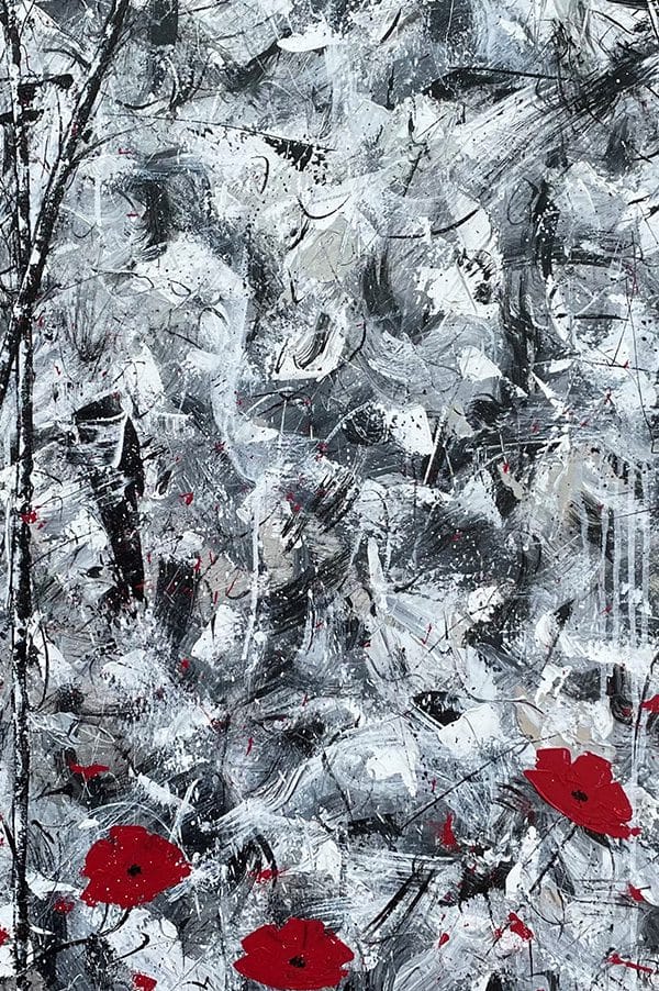 Poppies In The Forest - 36" x 48" - Image 6