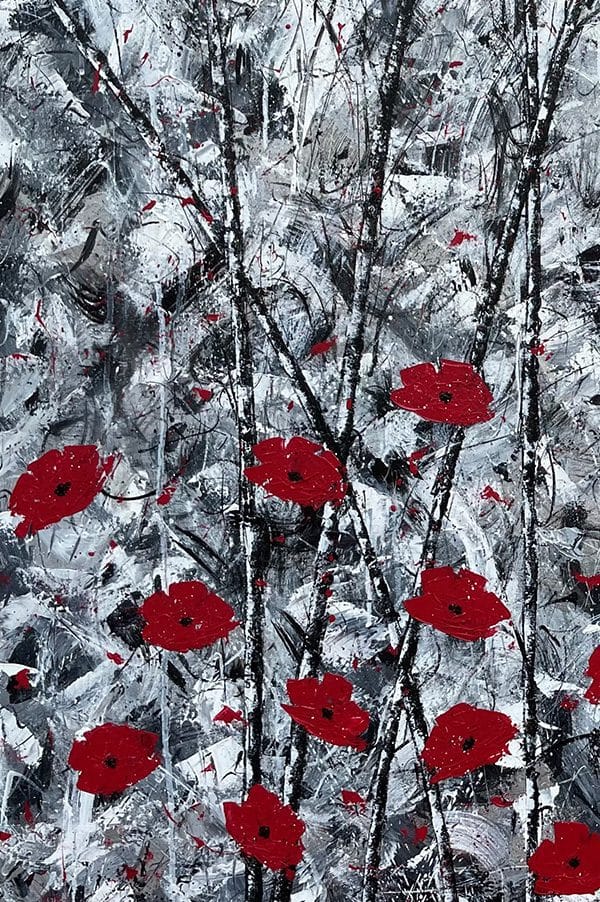 Poppies In The Forest - 36" x 48" - Image 5