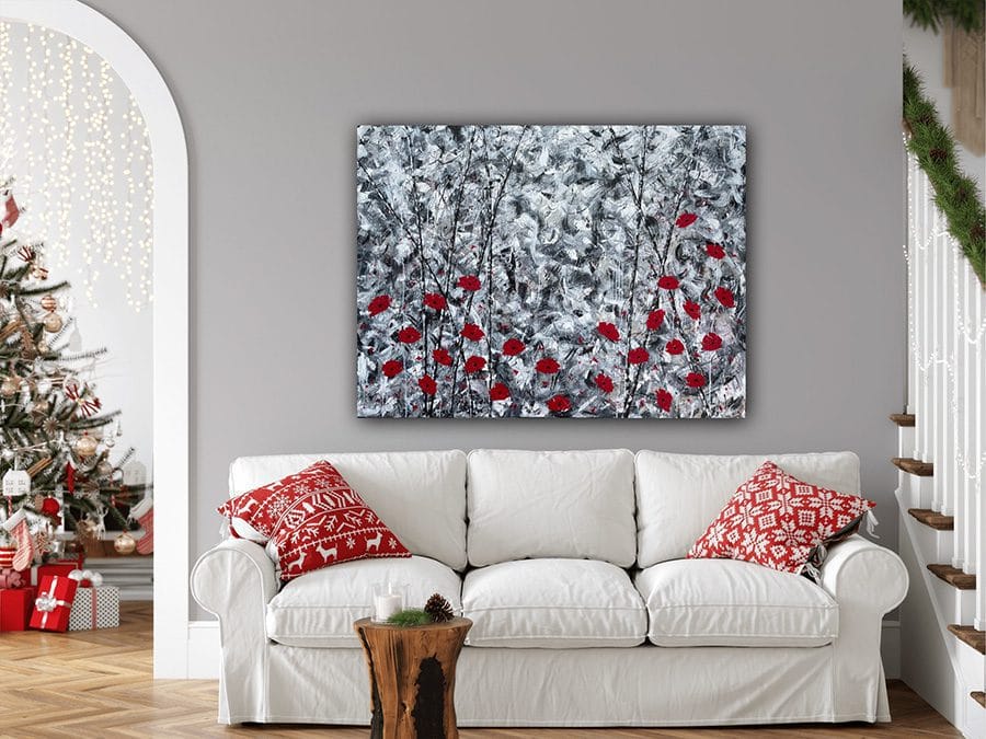 Poppies In The Forest - 36" x 48" - Image 2