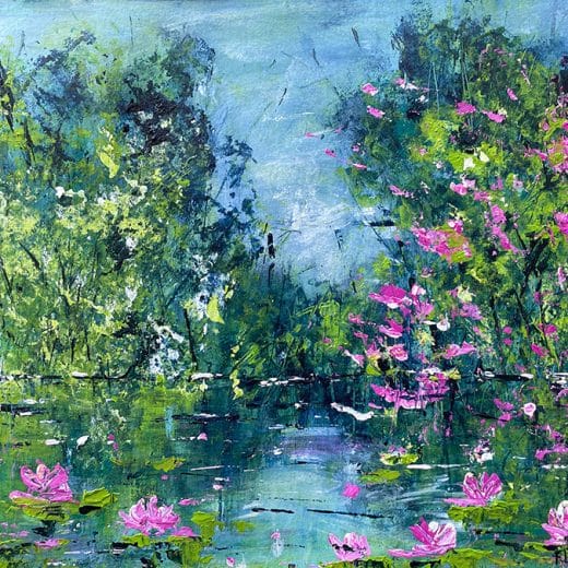 Nénuphars au Clair de Lune - 8" x 10"