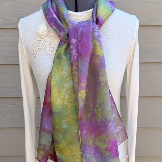Lavender Field Silk Scarf