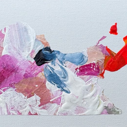 Small abstract acrylic painting size 4" x 6"