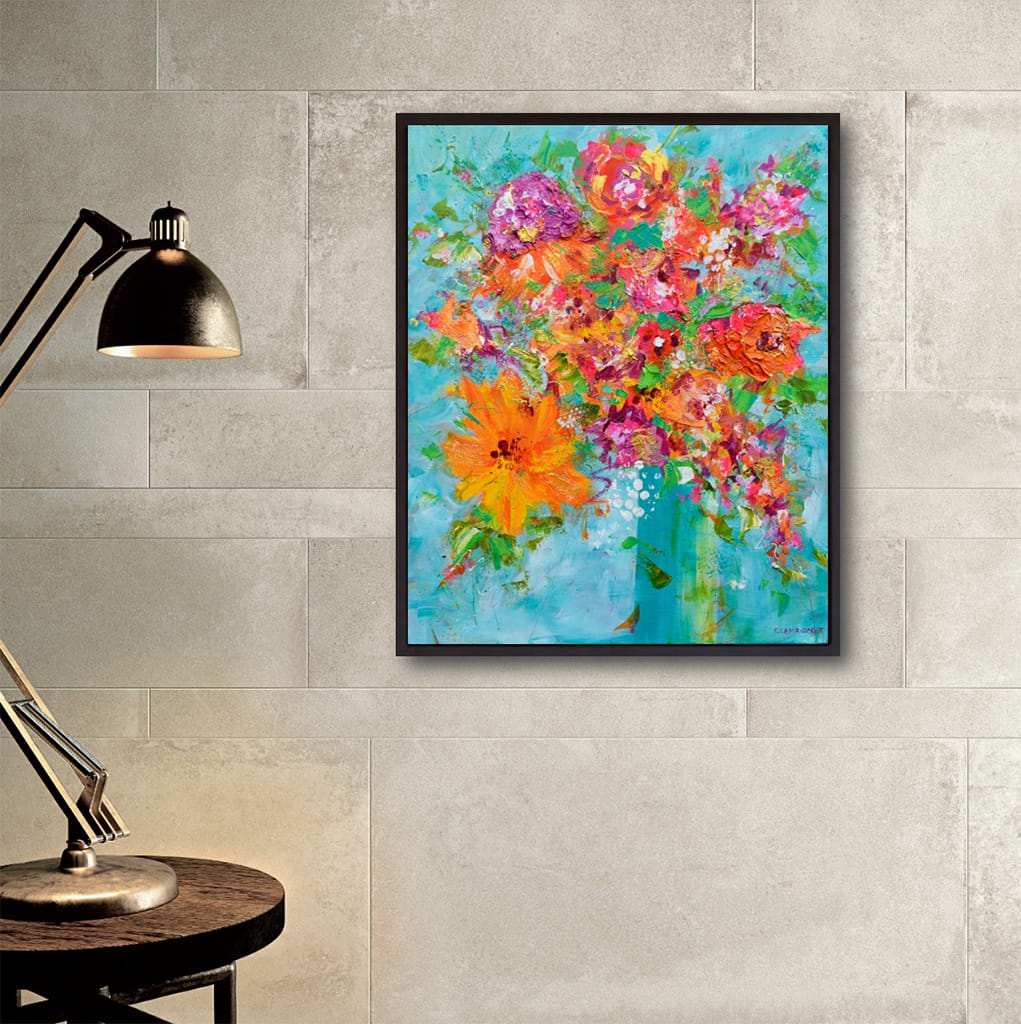 Vibrant Bouquet Painting: Colorful Energy for Your Space