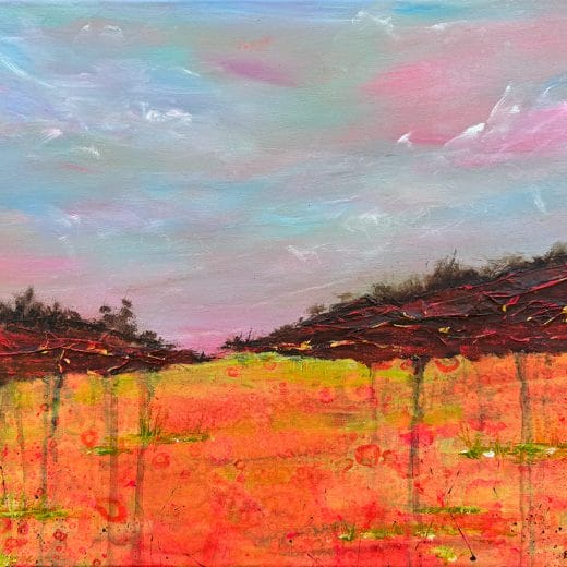 Mixed Media landscape painting workshop offered by Françoise Lama-Solet