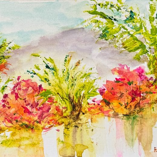 Original watercolor painting inspired by the San Diego scenery on paper size 6" x 9"